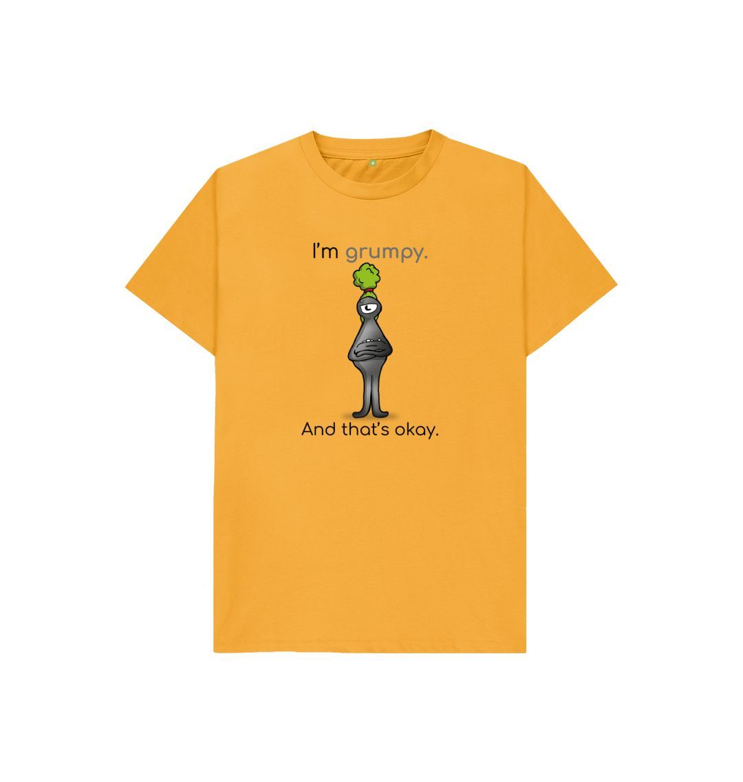 Mustard Grumpy Emotion Children's Organic T-Shirt