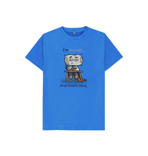 Bright Blue Bored Emotion Children's Organic T-Shirt