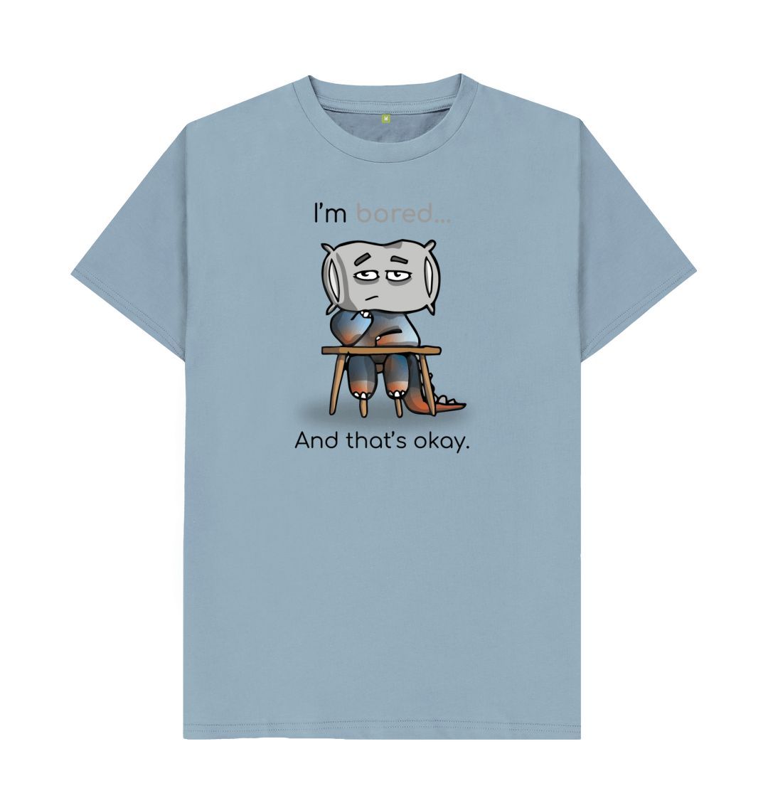 Stone Blue Bored Emotion Men's Organic Mental Health T-Shirt