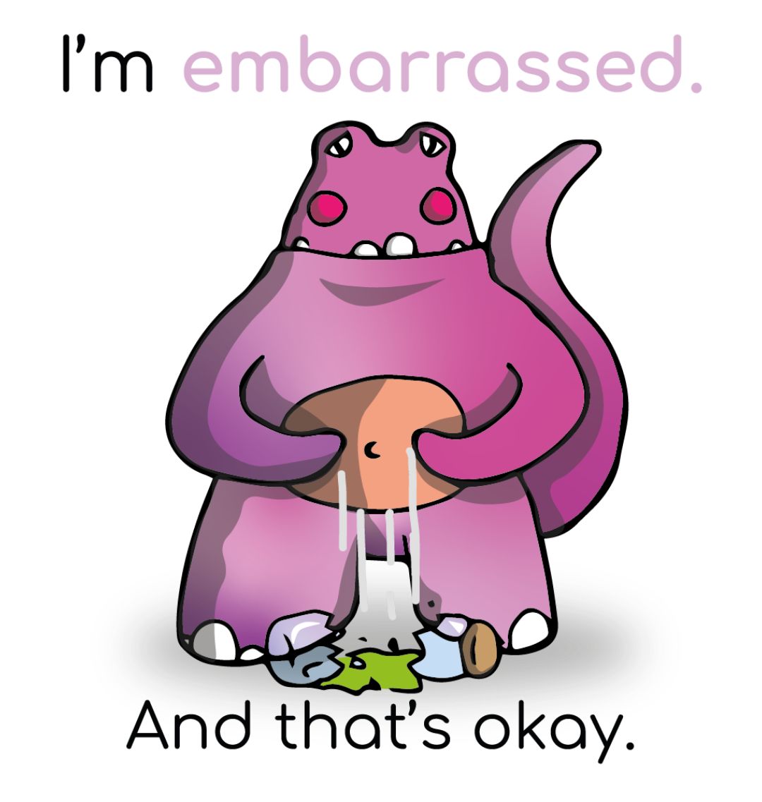 "I'm embarrassed. And that's okay!" Mental Health Sticker