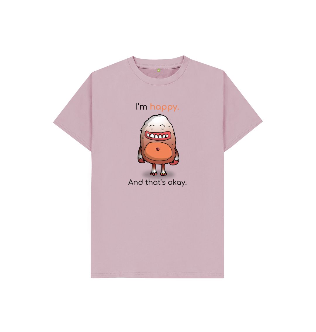 Mauve Happy Emotion Children's Organic T-Shirt