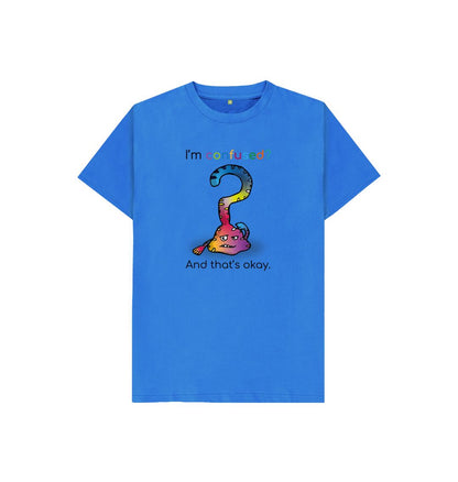 Bright Blue Confused Emotion Children's Organic T-Shirt