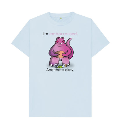 Sky Blue Embarrassed Emotion Men's Organic Mental Health T-Shirt