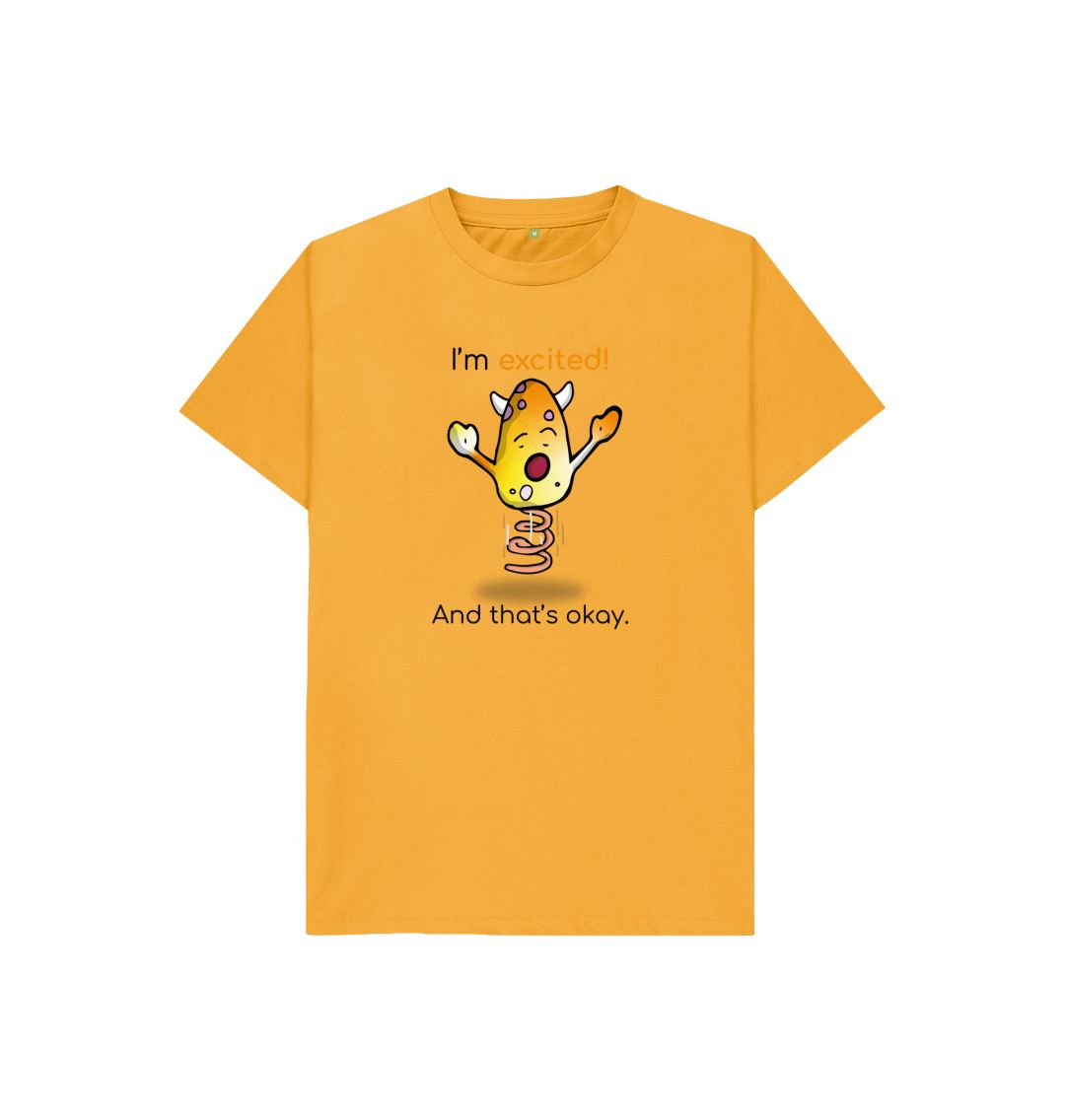 Mustard Excited Emotion Children's Organic T-Shirt