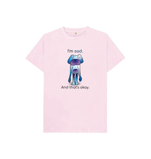 Pink Sad Emotion Children's Organic Mental Health T-Shirt