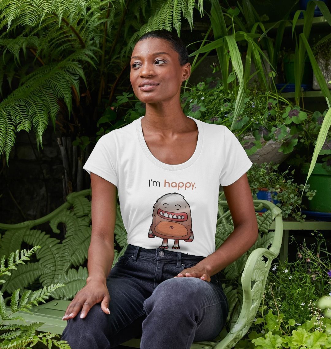 Happy Emotion Woman's Scoop Neck Organic T-Shirt