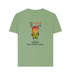 Sage Angry Emotion Woman's Organic Mental Health T-Shirt